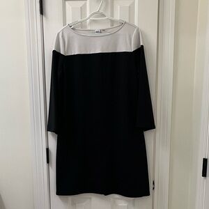 GAP Black and Off White Midi Dress